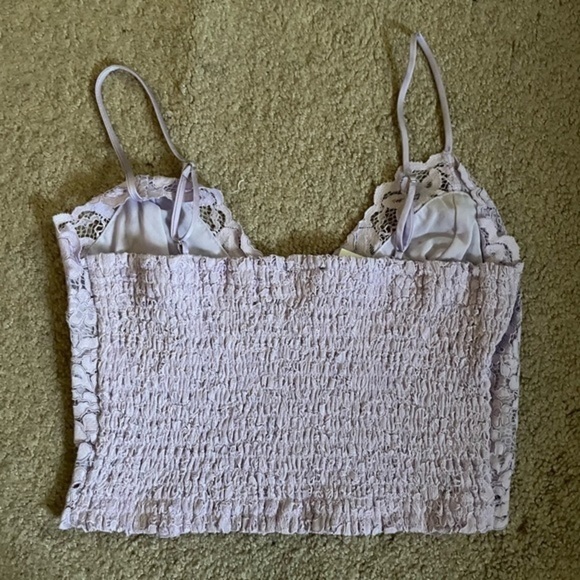 EXPRESS Lilac Purple Crop Top Size Small - Picture 6 of 7
